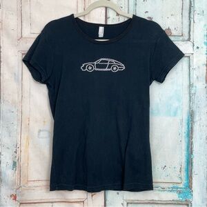 Jeweled Porsche Black T-shirt women’s large